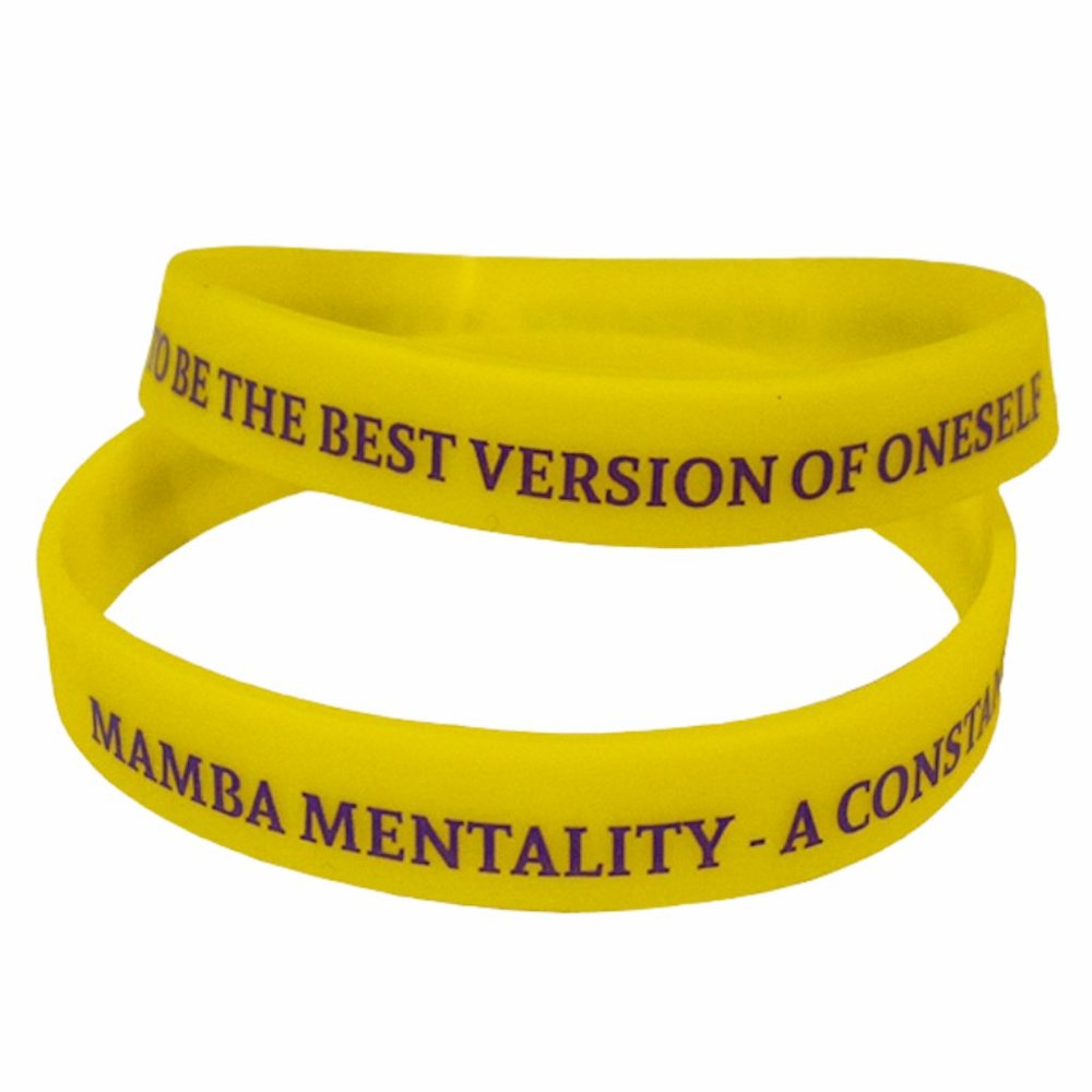 Mamba Mentality Kobe 2 Pk Inspirational Wristbands Silicone Bracelets New‎
